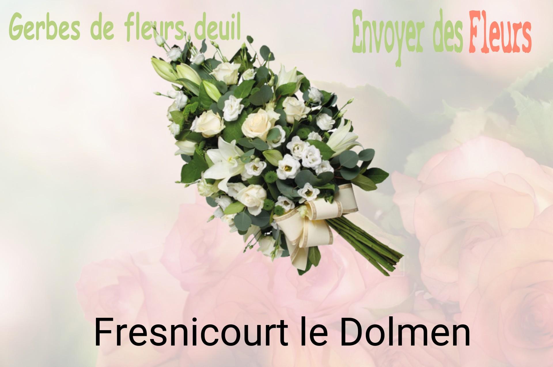 Gerbe de fleurs de deuil livrée à Fresnicourt-le-Dolmen